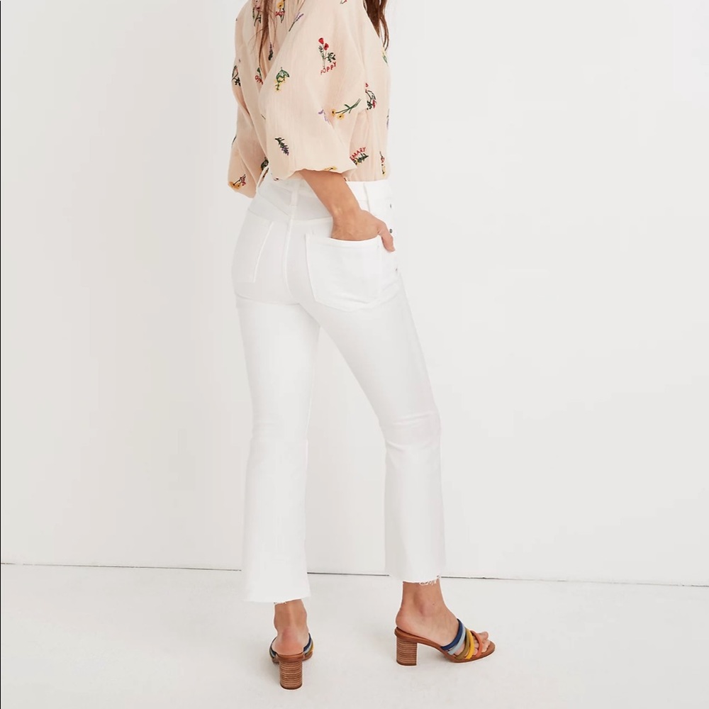 Madewell White Boot Cut Jeans
